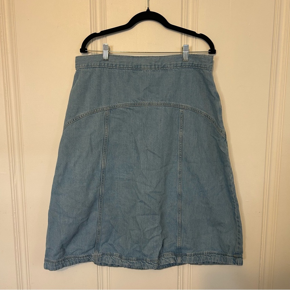 Old Navy Gray A-Line Knee-Length Skirt